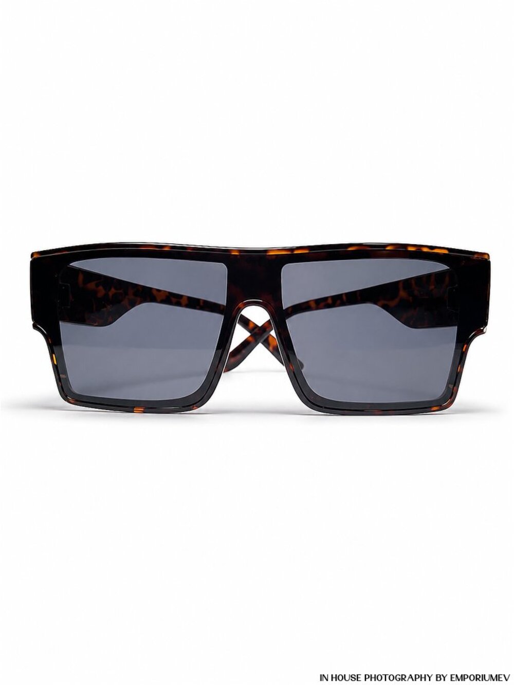 Sunny Sunglasses 80458ME Rectangular Shield Frame Havana Sunglasses